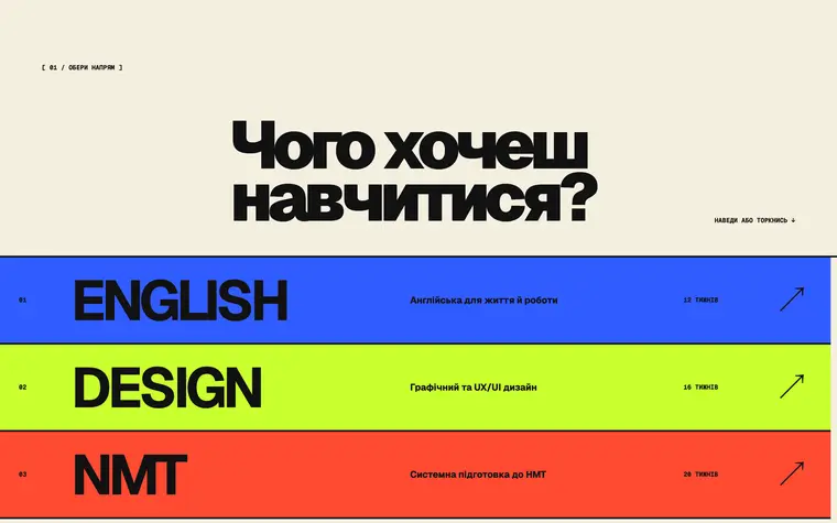 FORMA ACADEMY — Чотири напрями
