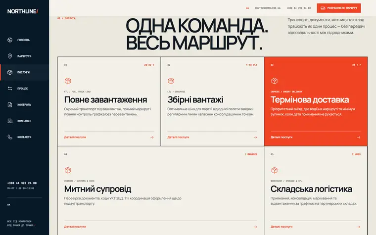 NORTHLINE — Послуги