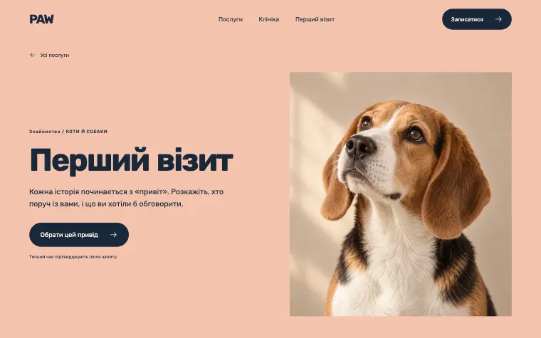 PAW · HELLO, COMPANION — Перший візит