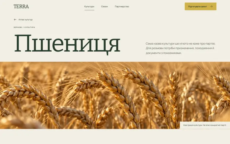 TERRA · FIELD ATLAS — Пшениця